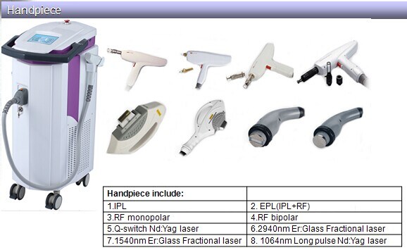 IPL, RF and Laser 8 in 1 Multifunction Laser Platform for Face and Body Use From Shanghai Med Apolo.