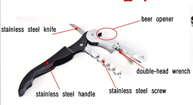 Promotional Gift Corkscrew with Laser Logo (op-009) , Custom Wine Opener