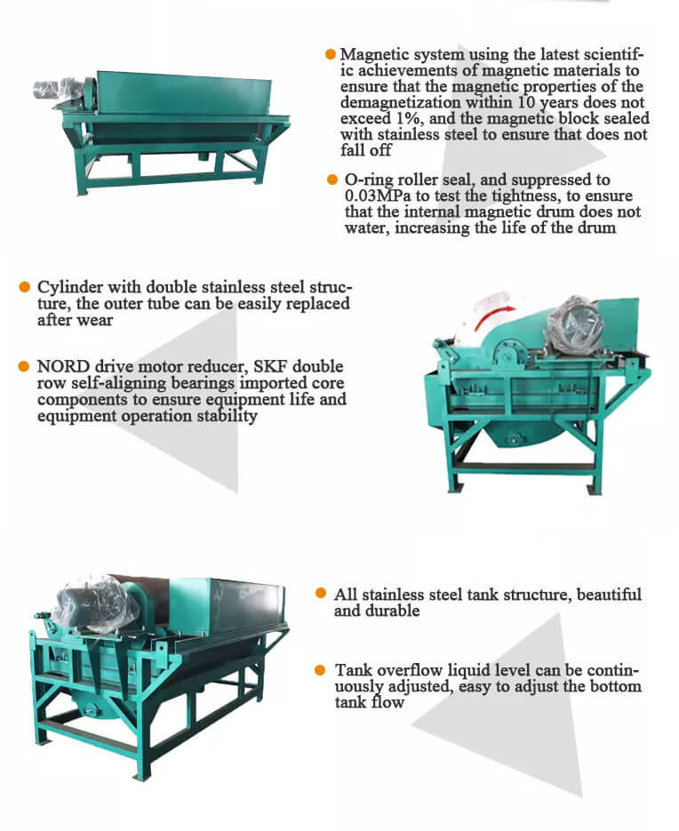 Top Quality Drum Magnetic Separator for Wet Separator