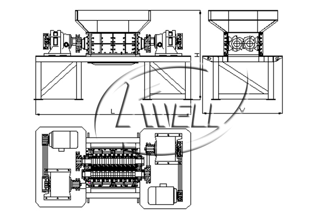 Strong Two Shaft Plastic Shredder/Plastic Shredder Machine/Plastic Crusher