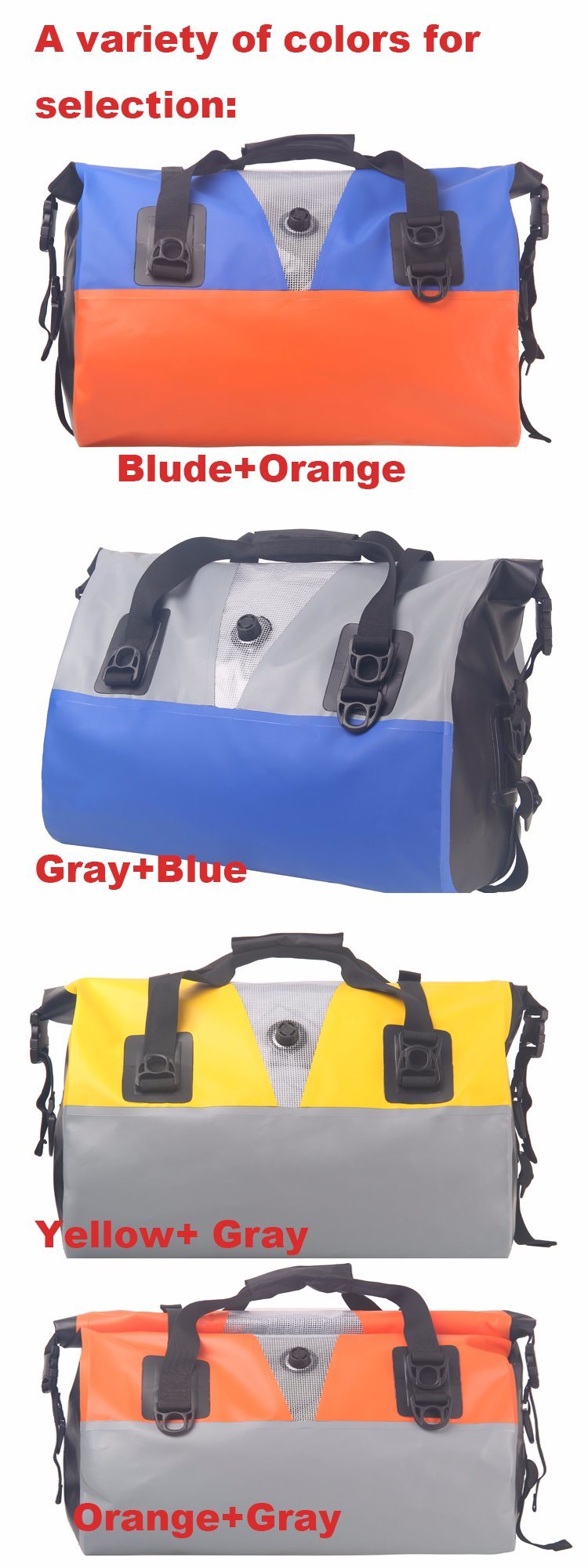 PVC Waterproof Duffel Bag Handle Bag Travel Bag with Welded Seams