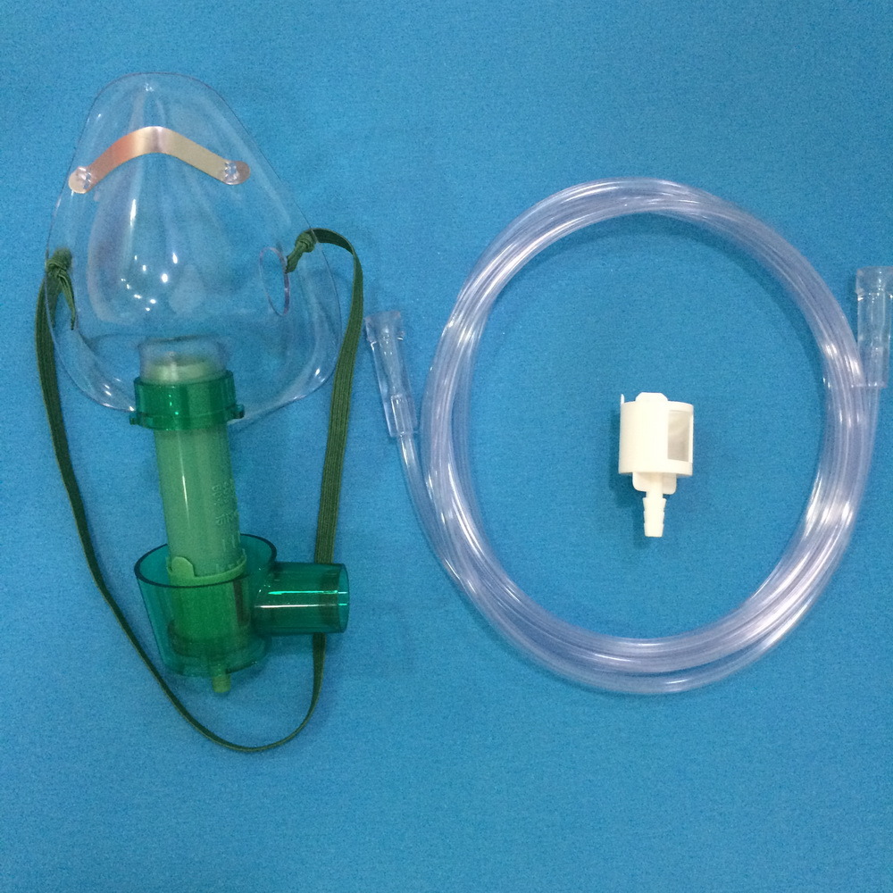 Adjustable Venturi Oxygen Mask Medical Multi-Vent Mask with Tubing (Transparent)