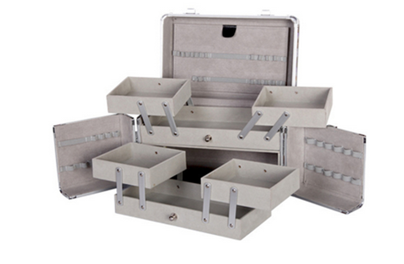 Manufacturers Professional Folding cosmetic Box with 6 Trays