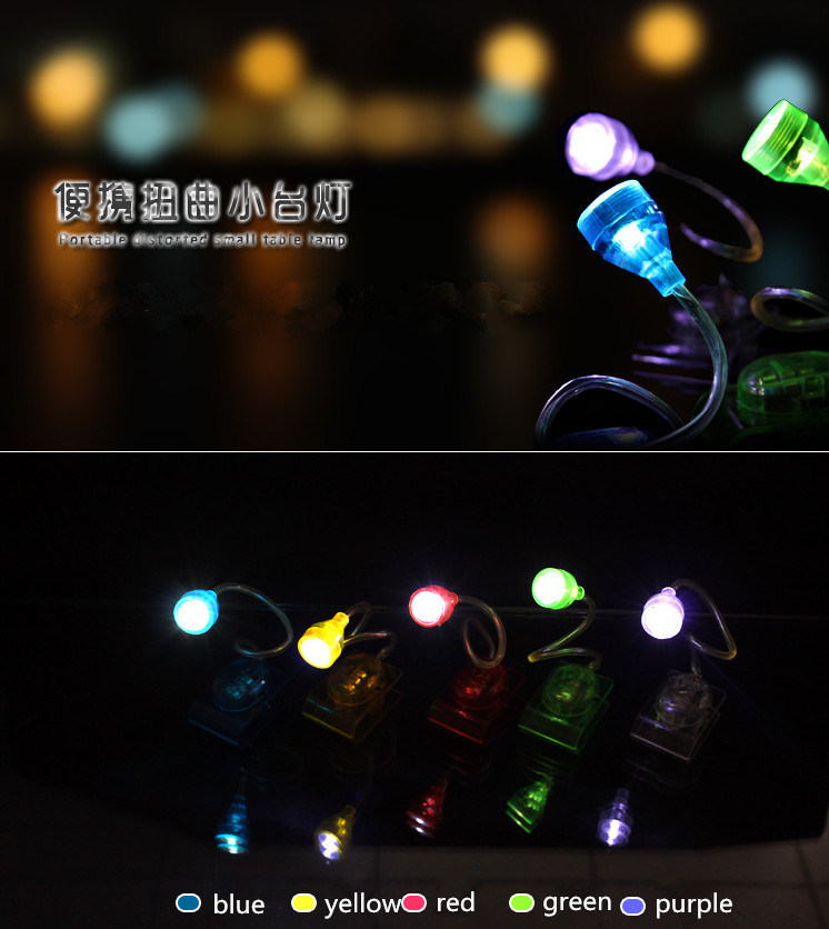 Mini Colorful Button Cells Table Lamp with Clip&Mini Folding LED Desk Lamp