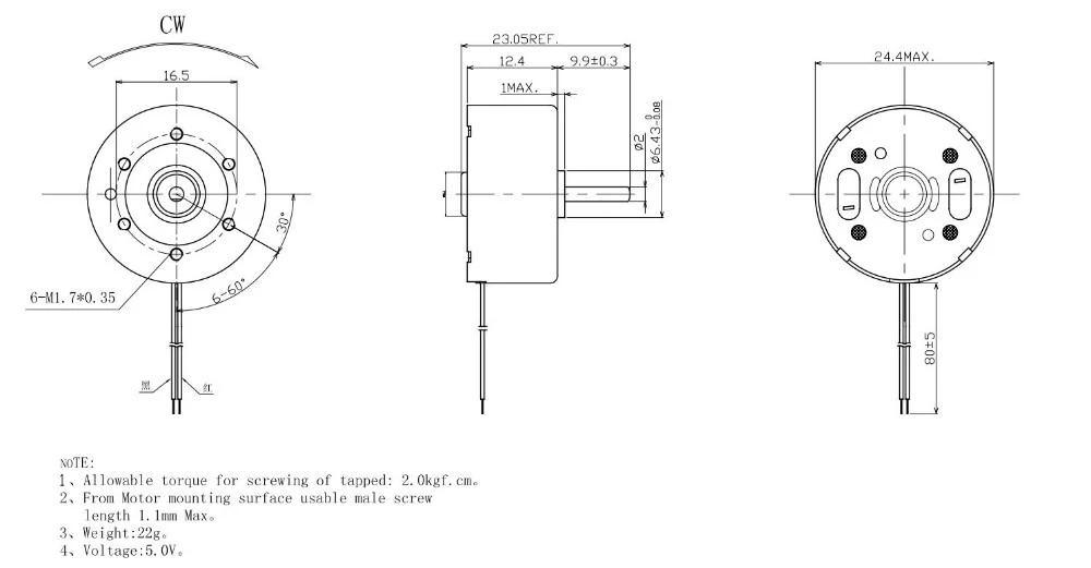 High Speed Micro DC Motor (JRF-300CA)