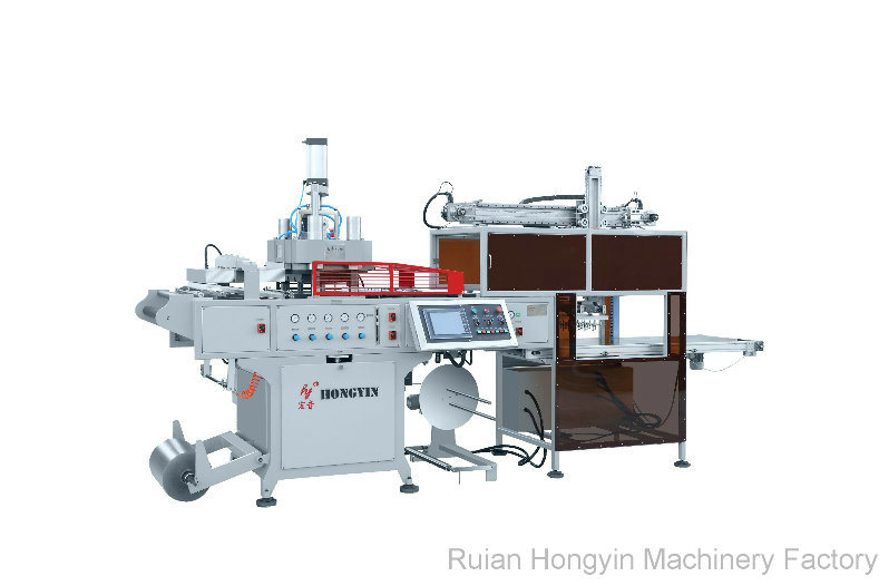 Four Column Working Stable Automatic Plastic Food Tray Forming Machine