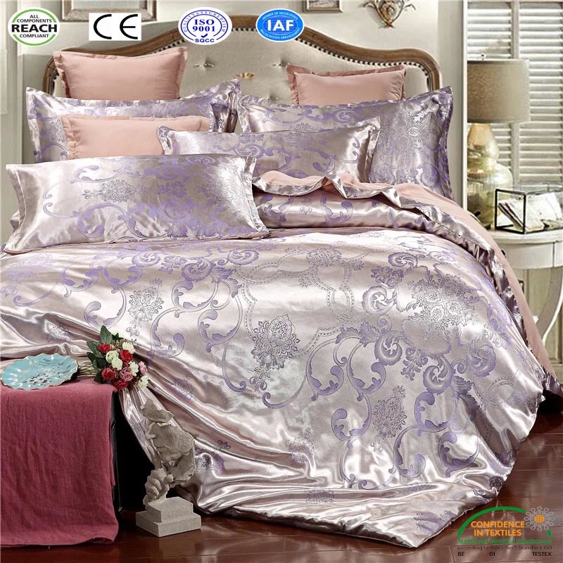 Hot Luxury Satin Silk Bedding Set King Size Bed Set Bedclothes Wholesale