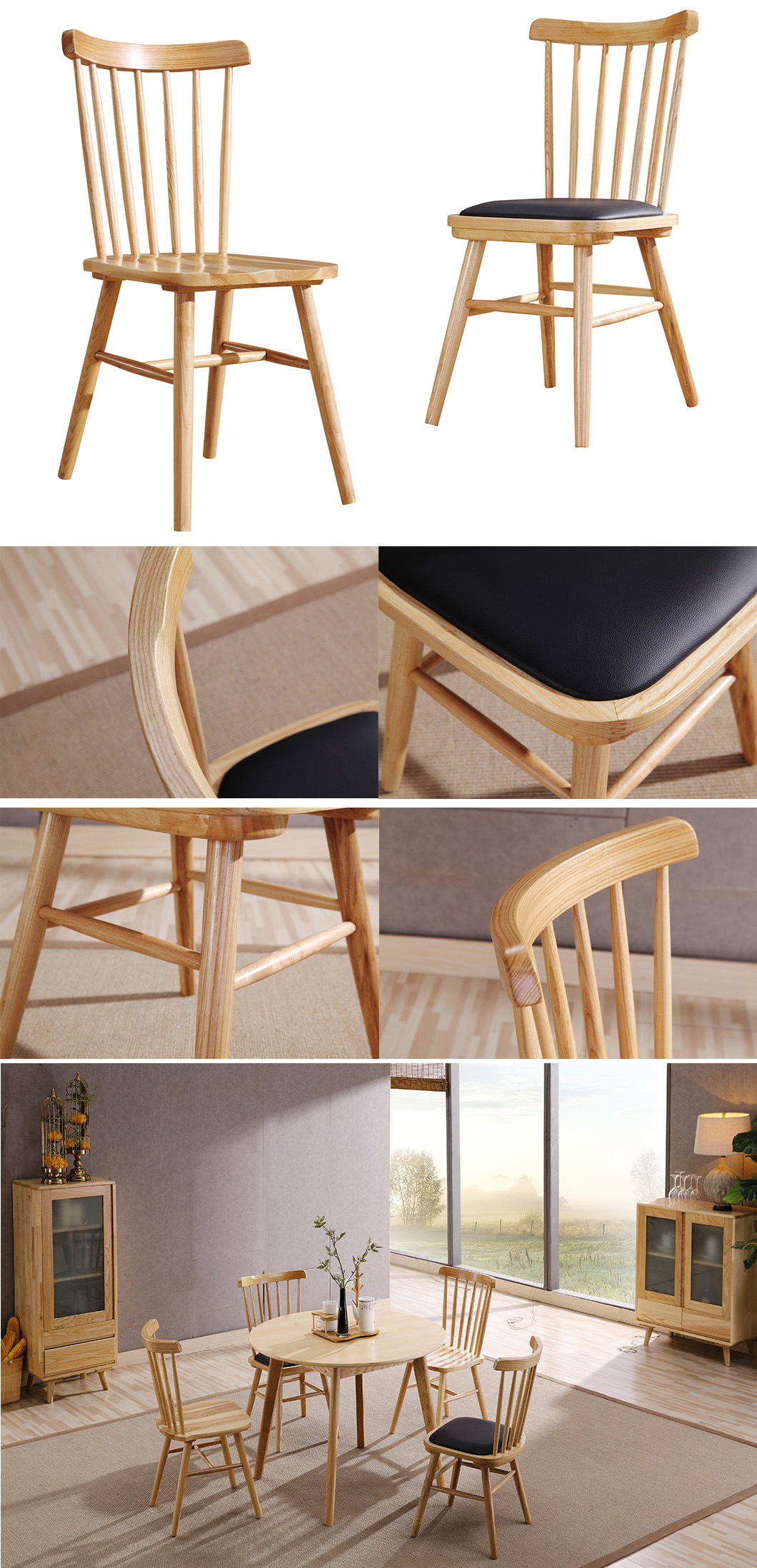 Modern Wood Restaurant Chair for Dining room furniture set