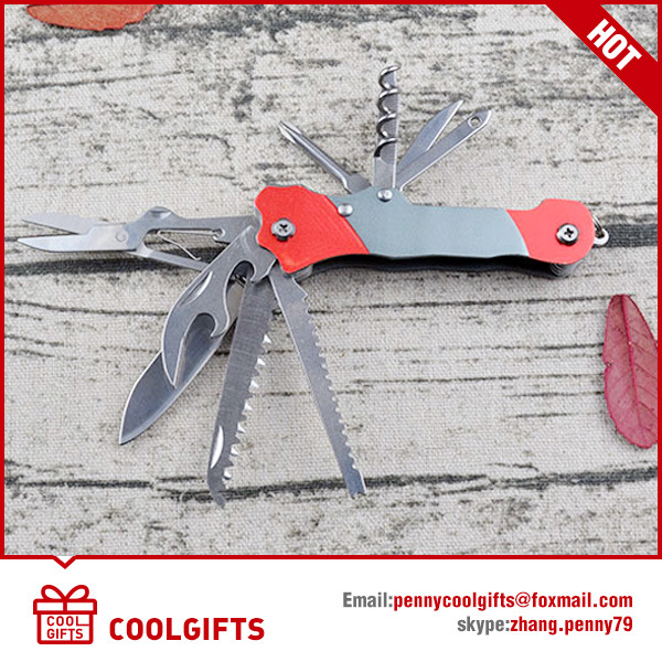 Stainless Steel Outdoor Tools Multi-Function Folding Pliers with Knife