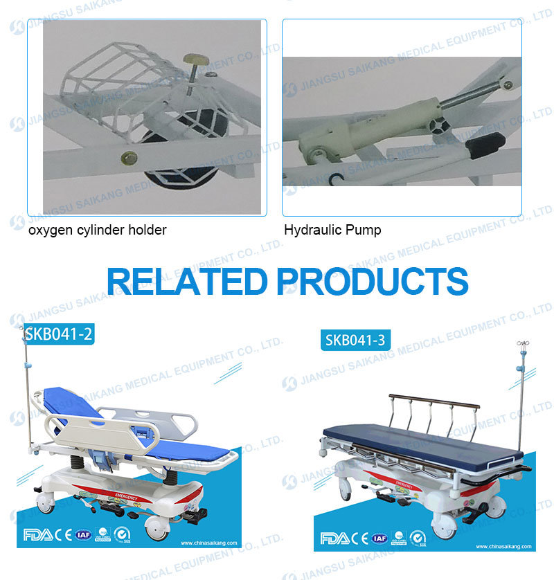 FDA Certification Simple Metal Hospital Patient Trolley