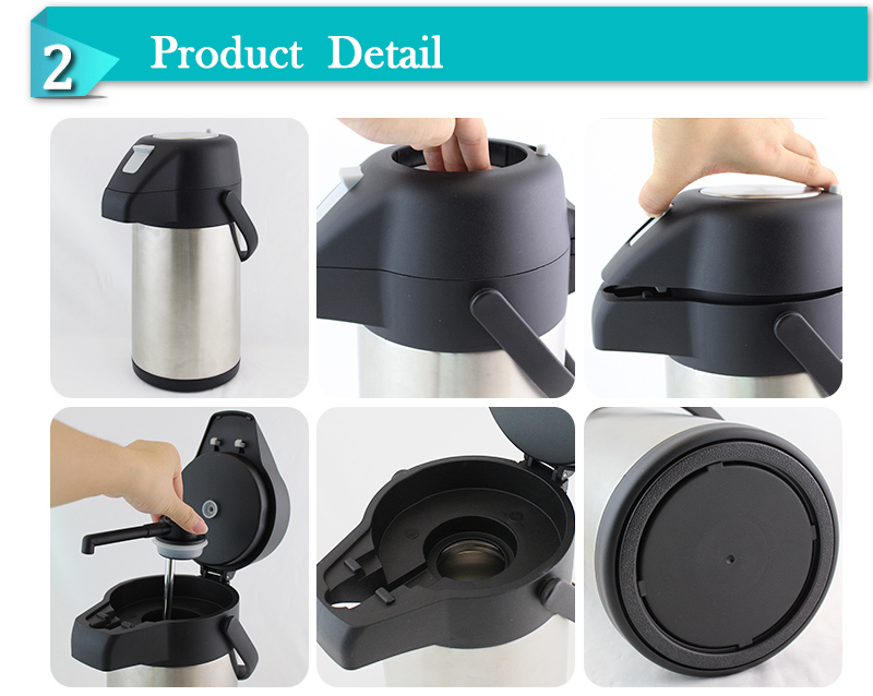 24 Hours Heat Preservation Thermos Vacuum Flask with Stainless Steel Pump (ASUO)