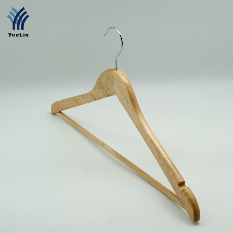 High Quality Wood Shirt Hanger for Display, Customized Hangers Are Welcome (YLWD6612W-NTL1)