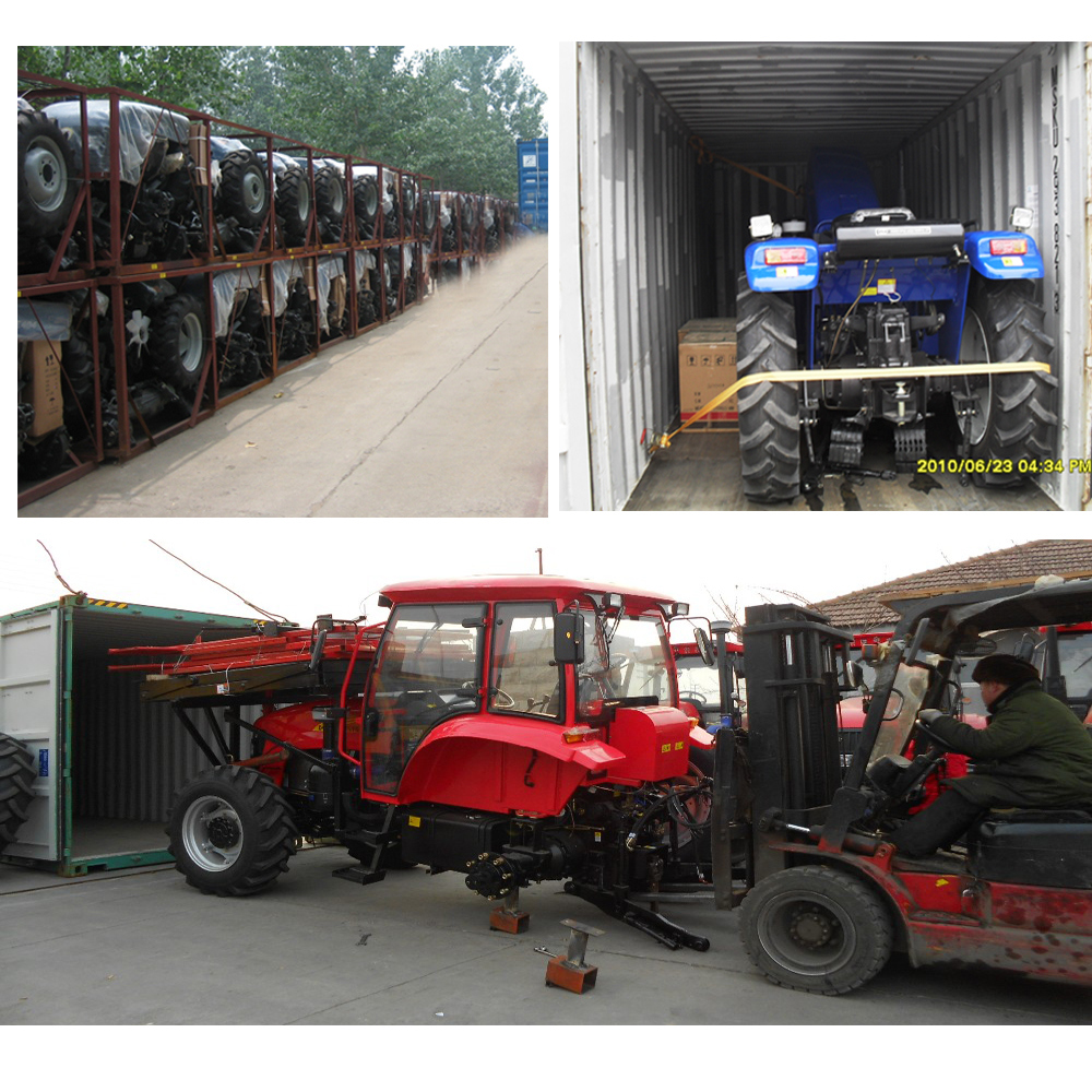 60HP 4WD Farm Tractor with Loader and Backhoe