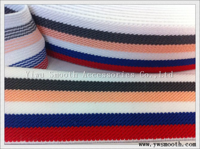 Multicolor Woven Wide High Quality Elastic Band Woven Use Clothes