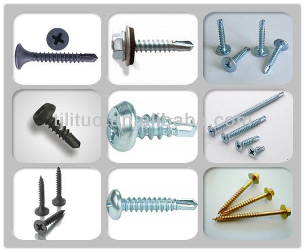 Tianjin Bulge Head Drywall Screws Grey Phosphated Coarse Thread