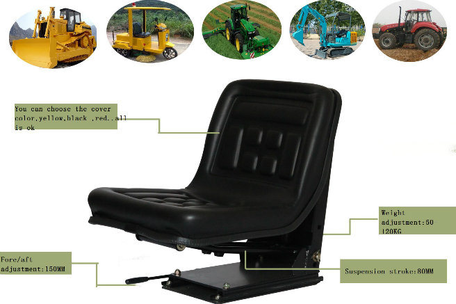 Wholesale Black PVC Hyster Forklift Parts Universal Seat
