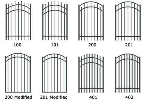 Powder Coated Galvanized Steel Black Wrought Iron Fence