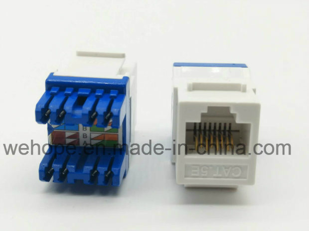 Screw Terminal Type Keystone Jack Cat5 Blue&White