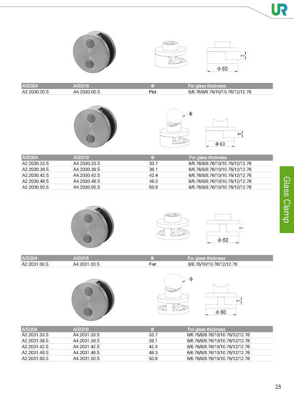 Stainless Steel Balustrade Glass Adaptor