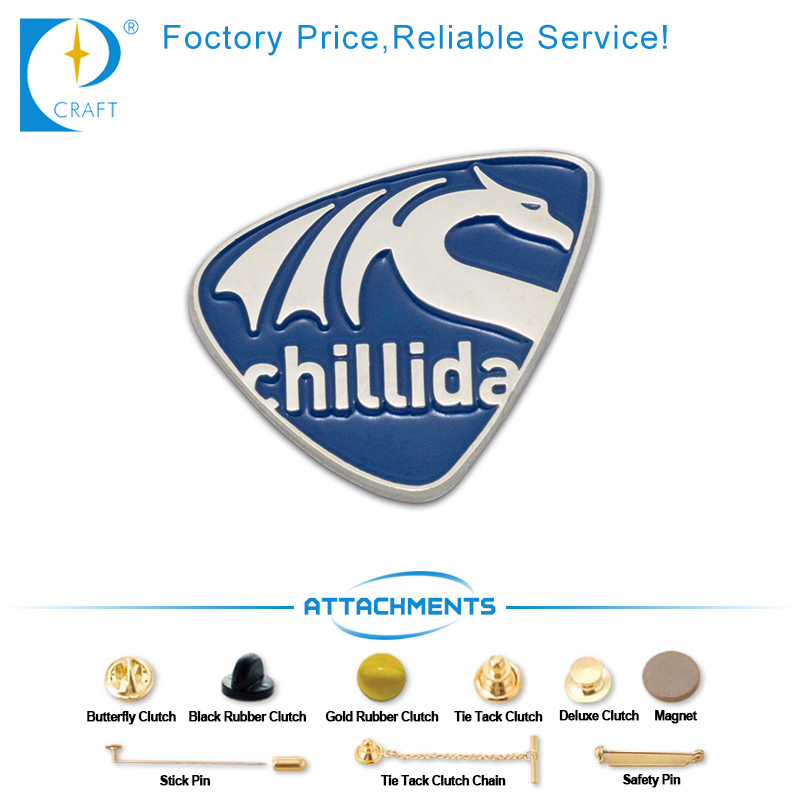 China Custom Chillida High Quality 2D Pin Badge for Company Brand Publicity