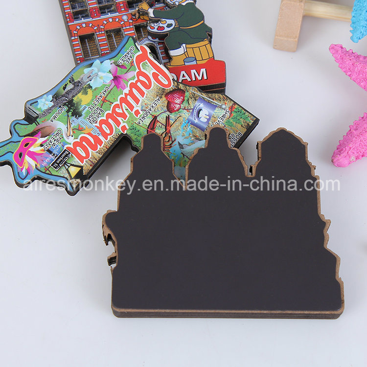 High Quality Customized Size 3D Wooden Material Fridge Magnet