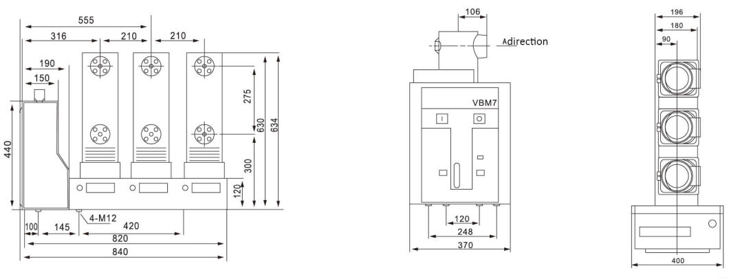 Stong 12kv Vs1 (VBM7) Side-Install Hv Vacuum Circuit Breaker Switch