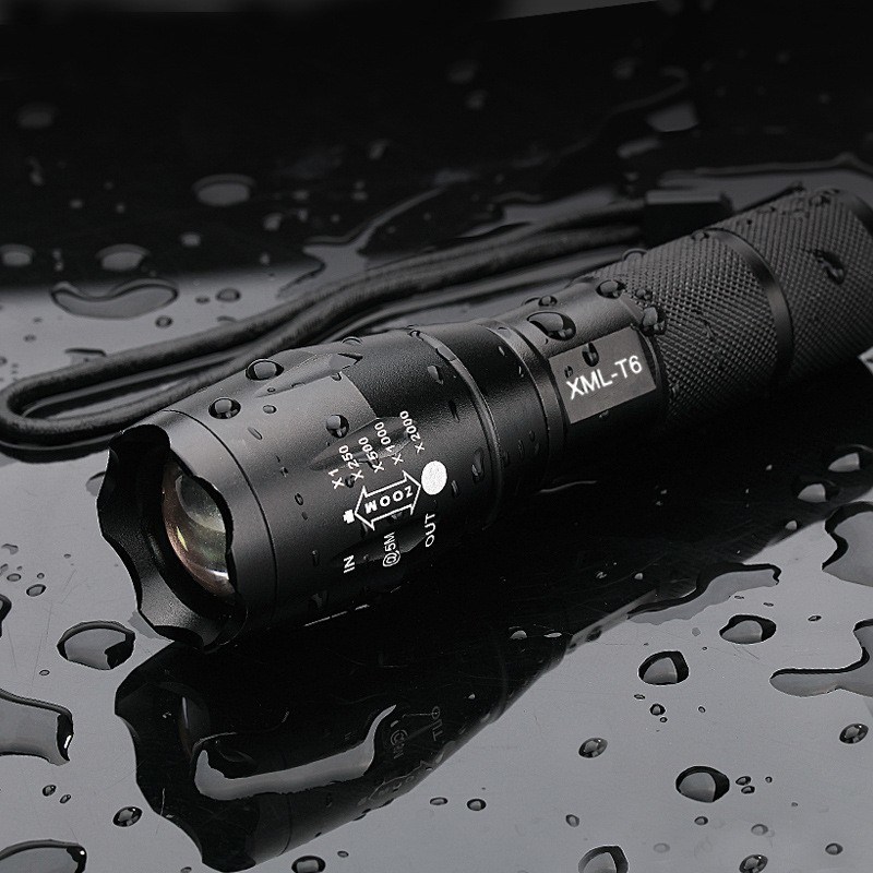 High Power Xml-T6 Modes Torch Lights Waterproof Zoomable LED Flashlight