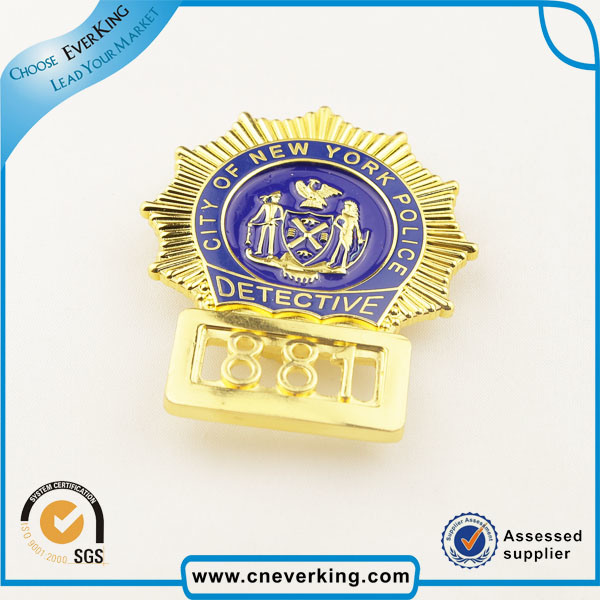 Double Plating Star Medal Lapel Pin Soft Enamel Badge