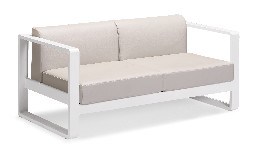 Aluminium Outdoor Sofa with White Frame