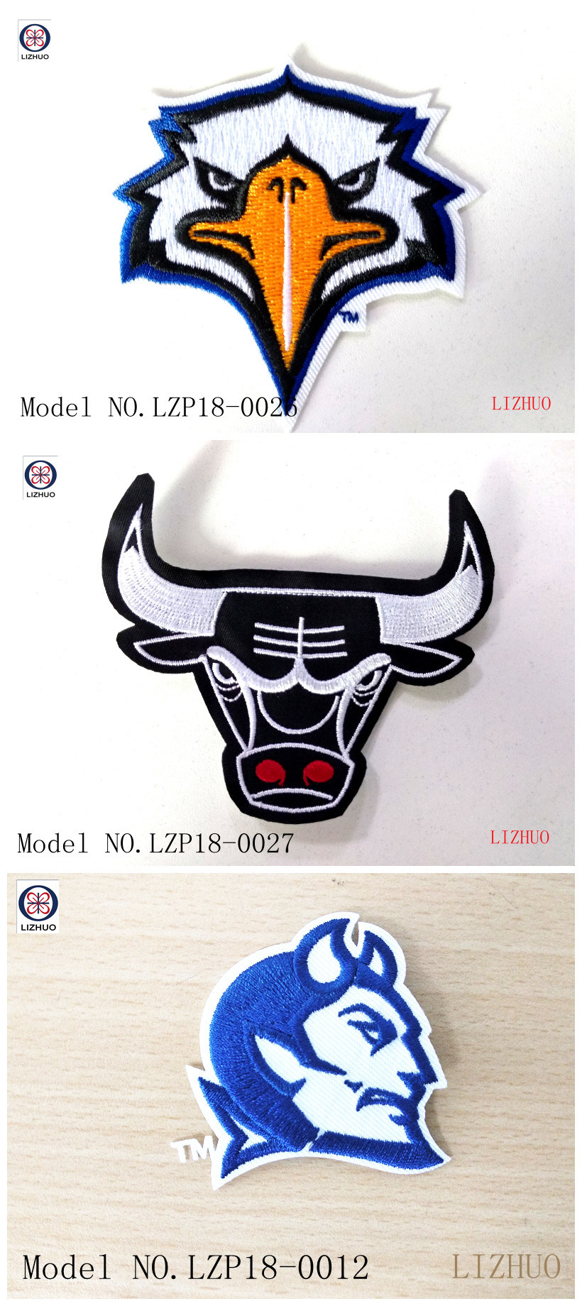 2018 Wholesale Embroidery Patch Anger Animals with Hot Cut Edge