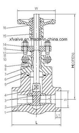 800lb/1500lb/2500lb Forged Steel A105 Thread End NPT Gate Valve