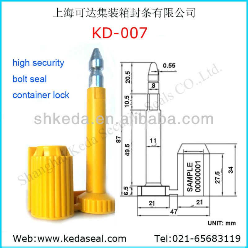 Bullet Barrier Container High Security Bolt Seal for Transport (KD-015)