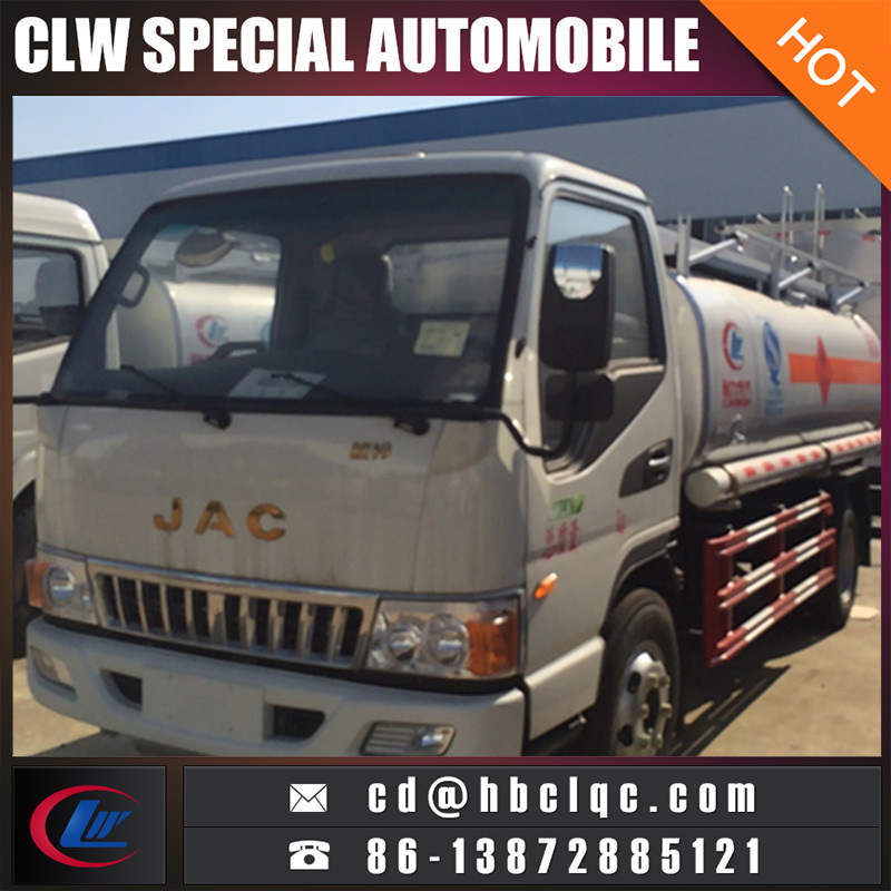 China Manufacture Light JAC 5m3 4t Oil Truck Tank Fuel Truck