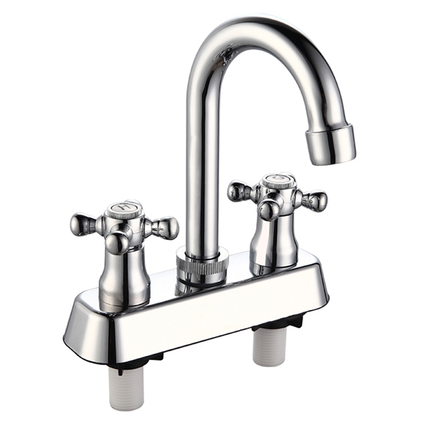 4 Inch ABS Plastic Basin Faucet with Chrome Surface