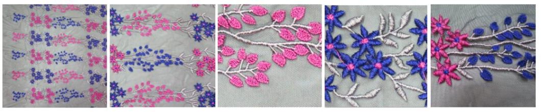 3D embroidered Water Soluble Lace Fabric