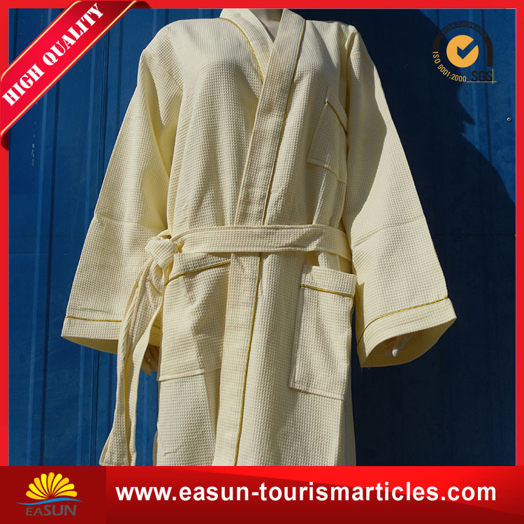 Hotel & Travel Unisex Long Sleeve Thick Warm Velour Bathrobe