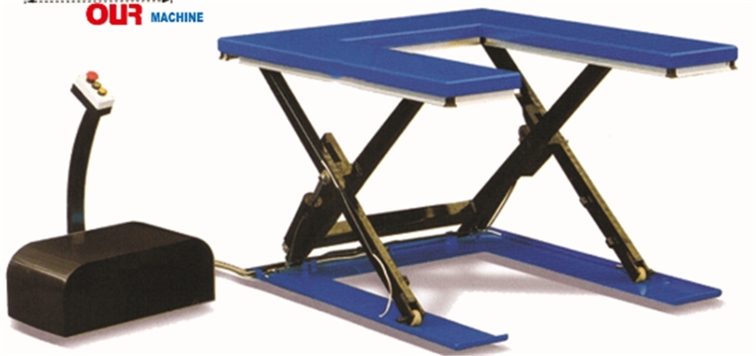 U-Shape Low Profile Electric Lift Table