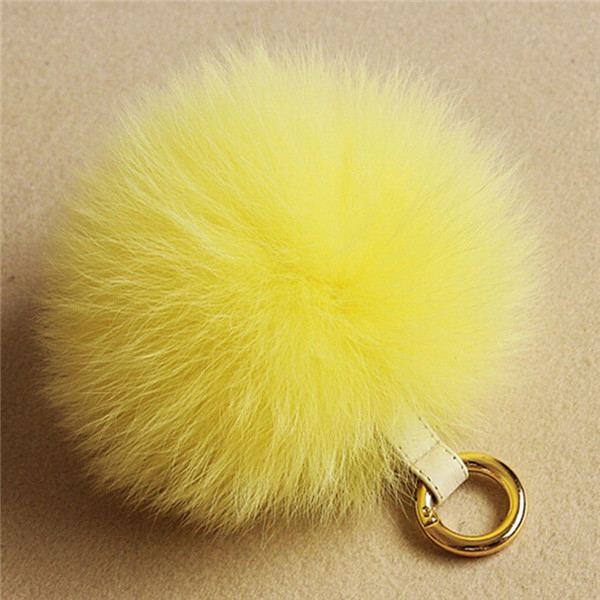 Custom Fur Winter Hat Fox Fur POM POM Key Ring