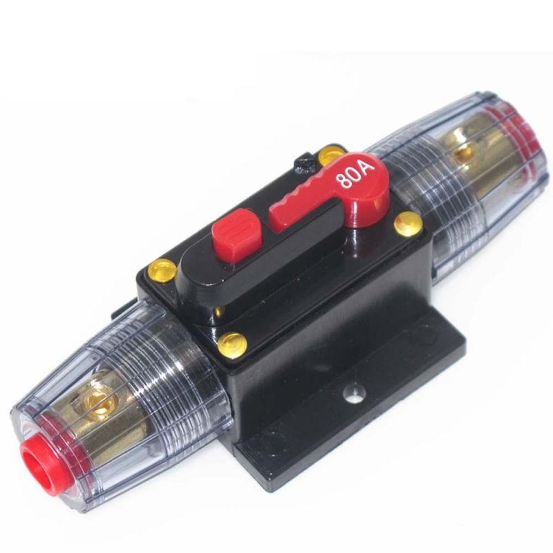 Automobile Audio Fuse Holder Self Recovery Reclosable Car Circuit Breaker for 80A 60A 40A 20A