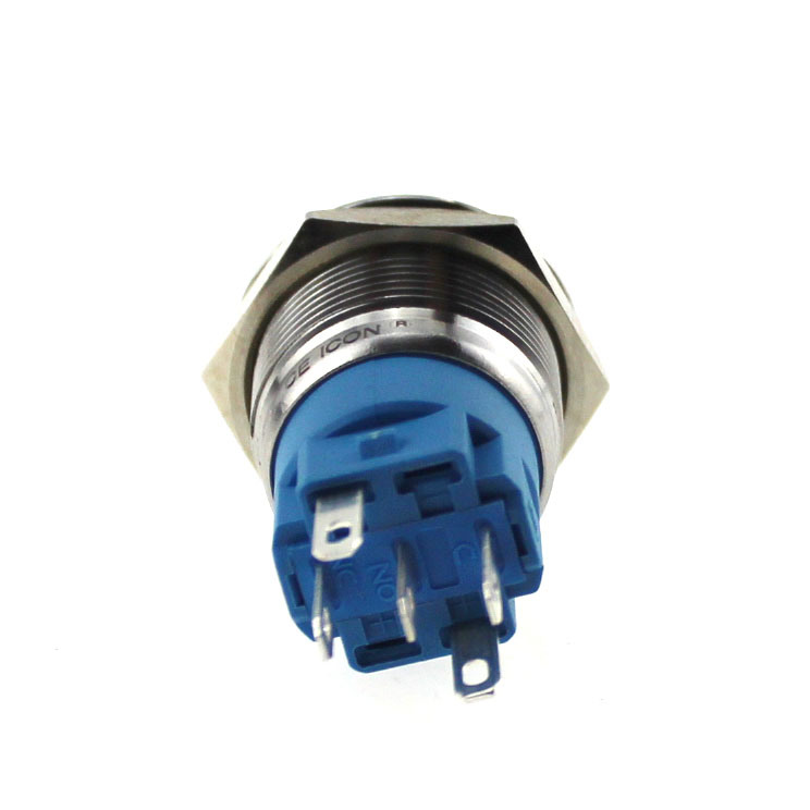 19mm Ring Type LED Latching Metal Push Button