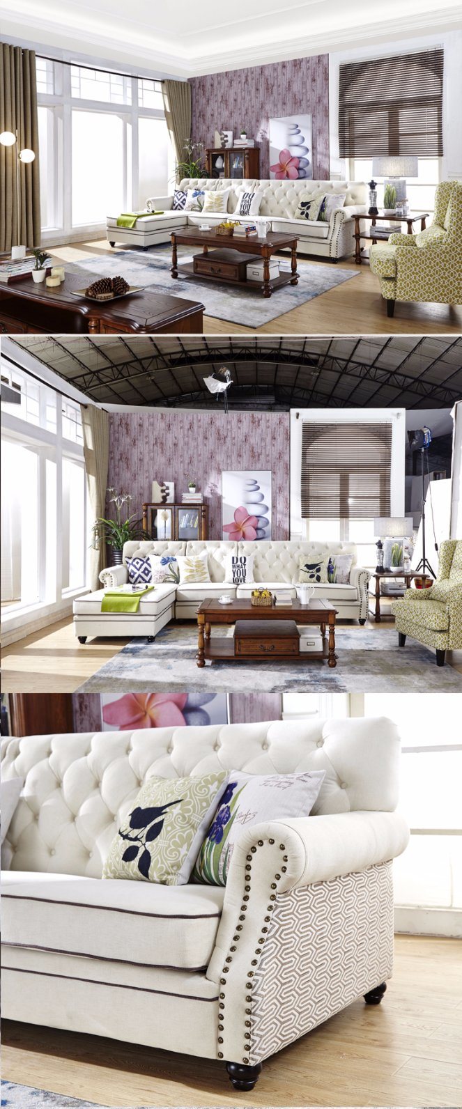 Fashion American Style Modern Fabric Sofa