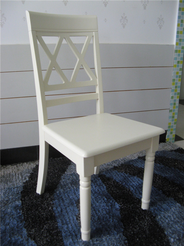 European Style Wooden White Color Dining Chair Restaurant Chair (M-X1005)