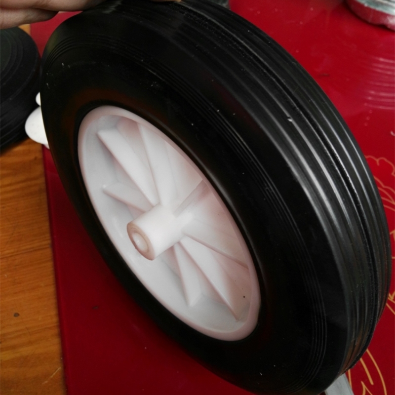 8 Inch Flat Free Grinding Full Rubber Solid Wheel