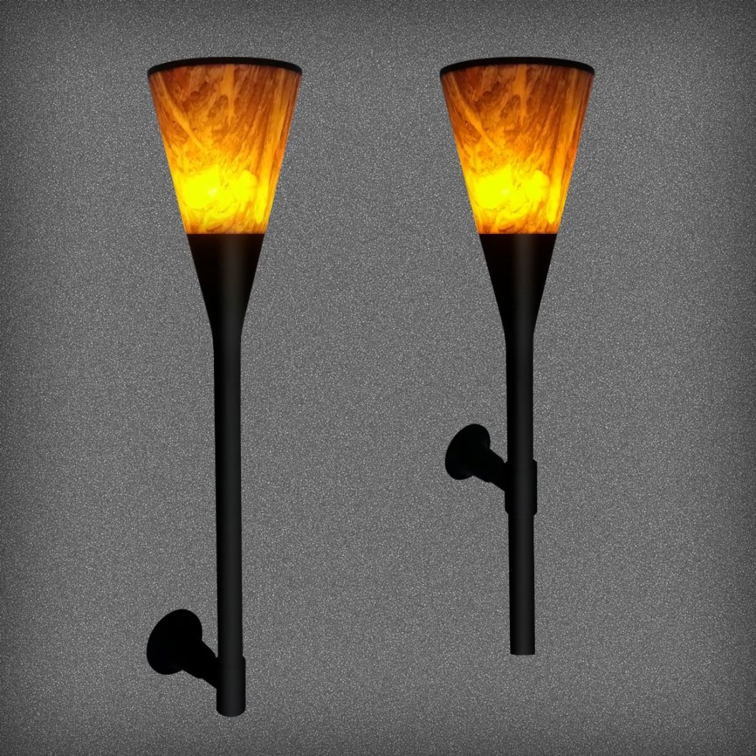 Hot Sale Solar Fire Cup Flame Balze Lawn Wall Decoration Lantern Lamp Light