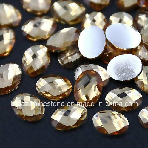 Big Size Oval 30*40mm Flat Back Acrylic Bead Non Hot Fix Acrylic Crystal