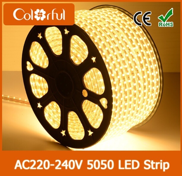 Waterproof AC220V-240V Flexible LED Light Strip 5050