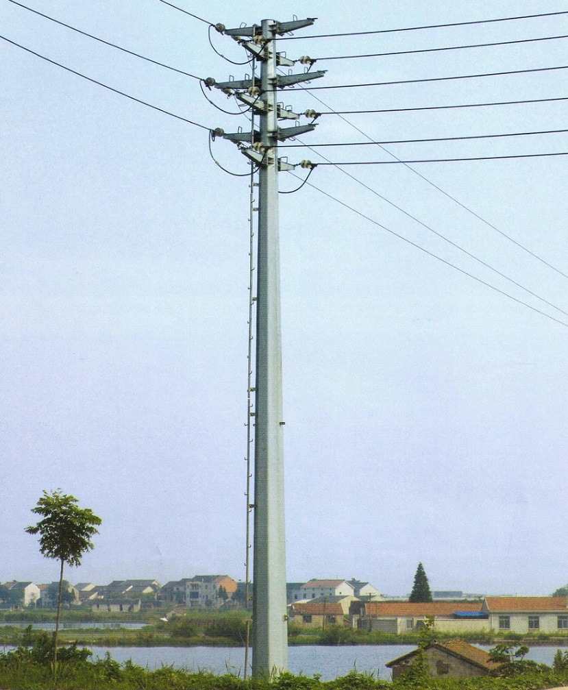 10kv Double Circult Electric Power Steel Pole