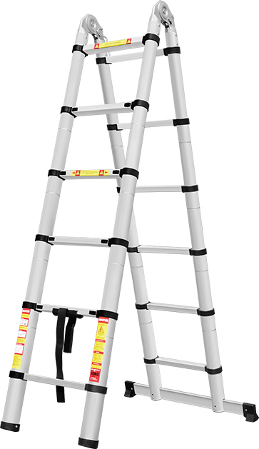High Quality 3.8m Aluminium Telescopic Ladder with Hinge