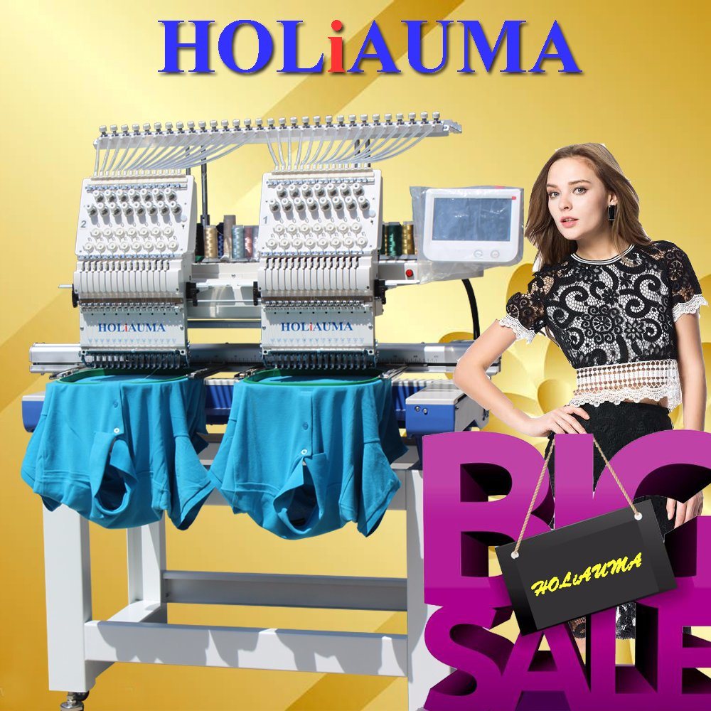 Cheap Price Tajima Type 2 Head Embroidery Machine for Cap Flat T-Shirt Shoes Embroidery China Industrial Sewing Machine Brother Software Sale Two Head Double