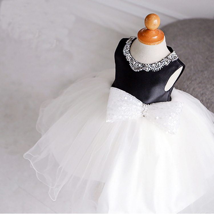 Satin Tulle Beading Little Girl Dress